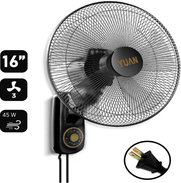 Ventilador Eléctrico Para Pared 16 Pulgadas