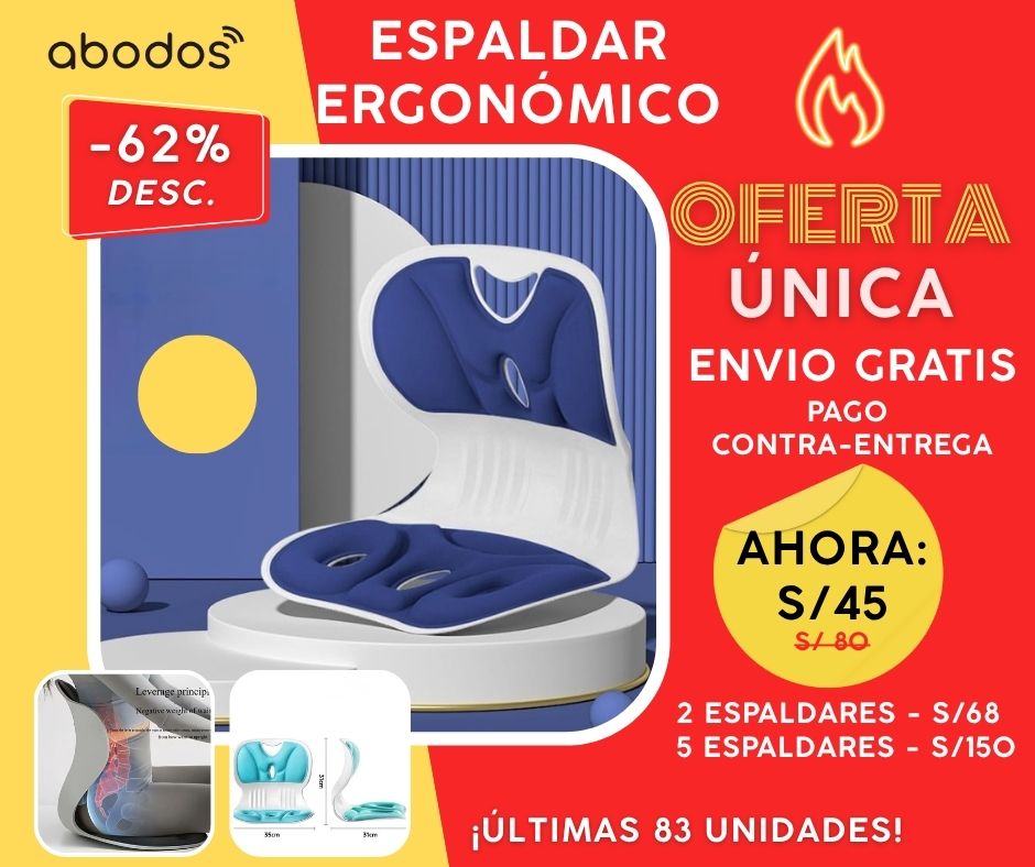 Cojín de Soporte Lumbar Ergonómico para Silla de Oficina